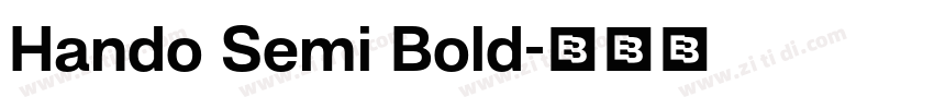 Hando Semi Bold字体转换